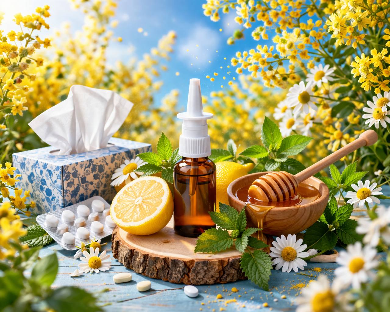 Натуральні засоби від алергії: мед, лимон, трави та назальний спрей